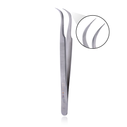 ESOURCE PARTS Premium Stainless Steel Curved Tip Tweezers Set for Precision Grooming And Crafting