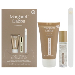MARGARET DABBS Pure Hands Discovery Kit By for Unisex - 3 PC 1.52OZ Pure Repairing Hand Cream, 0.33OZ Pure Cuticle Oil, Crystal Nail File - Small