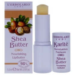 LERBOLARIO Nourishing Lips Butter - Shea Butter By for Women - 0.18 OZ Lip Balm