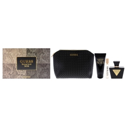 GUESS Seductive Noir By for Women - 4 PC Gift Set 2.5OZ Edt Spray, 0.5OZ Edt Spray, 3.4OZ Body Lotion, Pouch