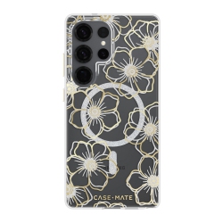 CASE-MATE Floral Gems Galaxy S25 Ultra Fitted Hard Shell Case - In Gold