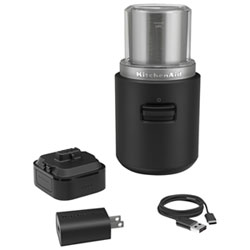 KitchenAid Go Cordless Blade Coffee Grinder with Battery - Black Matte