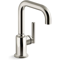 KOHLER K-24077-Sn Purist Beverage Faucet, Polished Nickel