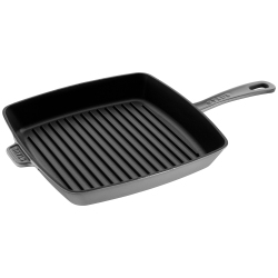 STAUB Grill Pans 30 Cm Cast Iron Square American Grill, Graphite-Grey (Visual Imperfections - B Stock)