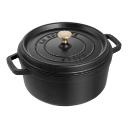 STAUB La Cocotte 2.5 L Cast Iron Round Cocotte In Black