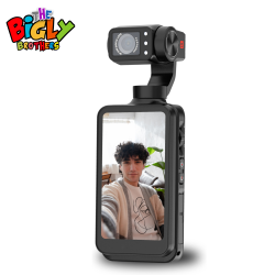THE BIGLY BROTHERS - Nimble 1 Content Creator Pocket Camera \w Gimbal, 3.5" Screen \w 64GB Sd Card, 3-Axis Eis, 5K 30Fps, 4K 60Fps, Ai Face Tracking