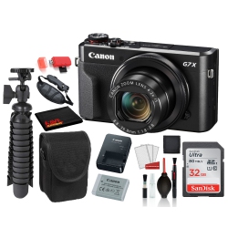 CANON Powershot G7 X Mark Ii Digital Camera With Sandisk 32GB Sd Card + Camera Case + 12" Tripod + More