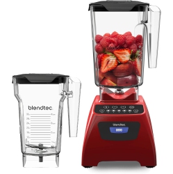 BLENDTEC Classic 575 Blender, 90 OZ Wildside+, - Poppy -Open Box In Red