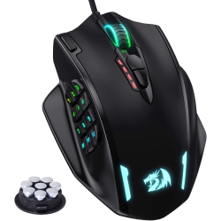 REDRAGON M908 Impact RGB Gaming Mouse – 12, 400 Dpi Wired Laser Mmo Mouse \w 12 Programmable Side Buttons, Customizable RGB Lighting & High Precision