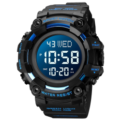 MEHIAZ Men Sport Watch Countdown Stopwatch Watch Mens Wrist Watch Waterproof Led Electronic Digital Male Watch 12/24 Hour Multifunctional Watch, C