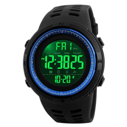 MEHIAZ Men Sport Watch Countdown Stopwatch Watch Mens Wrist Watch Waterproof Led Electronic Digital Male Watch 12/24 Hour Multifunctional Watch, C