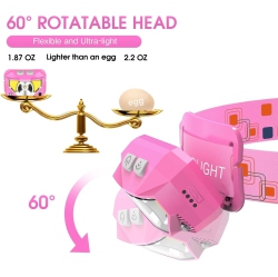 PETGINHOME Headlamp Flashlight 8 Mode for Outdoor Camping Hiking, 1200 Lumen Ultra-Light Bright Led Rechargeable Headlight \w White Light