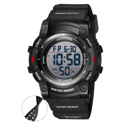 MEHIAZ Watches for Men Digital Sport Outdoor Mens Watches 5Atm Waterproof Large Numbers Men's Watch \w Resin Strap Military Led Backlight Montre Homme