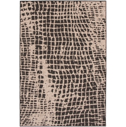 ALFRESCO DECOR Sisal Safari Black-Silver Polypropylene Rug 5'3" X 7'7