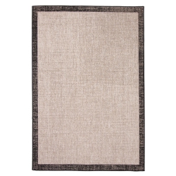 ALFRESCO DECOR Sisal Classic Silver/black Polypropylene Rug 5'3" X 7'7