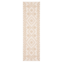 ALFRESCO DECOR Caral Taupe Polypropylene Rug 2'6" X 12'0