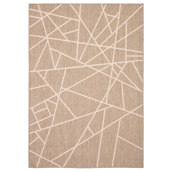 ALFRESCO DECOR Sisal Abstract Taupe-Champagne Polypropylene Rug 5'3" X 7'7