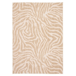 ALFRESCO DECOR Zendaya Taupe Polypropylene Rug 2'6" X 12'0