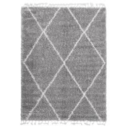 ALFRESCO DECOR Grammercy Diamond Cream Polypropylene Shag 6'7" X 9'6