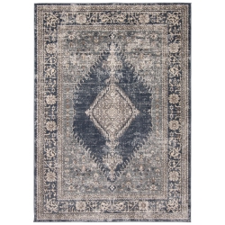 ALFRESCO DECOR Oregon Tabriz Grey/cream Polypropylene Rug 5'3" X 7'3