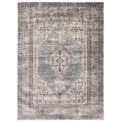 ALFRESCO DECOR Oregon Tabriz Grey/cream Polypropylene Rug 5'3" X 7'3