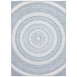 ALFRESCO DECOR Veranda Diamond Polypropylene Rug 6'7" X 9'6" In Blue
