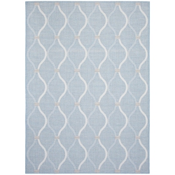 ALFRESCO DECOR Veranda Diamond Polypropylene Rug 6'7" X 9'6" In Blue