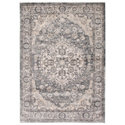 ALFRESCO DECOR Oregon Tabriz Grey/cream Polypropylene Rug 5'3" X 7'3