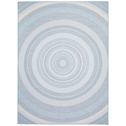 ALFRESCO DECOR Veranda Diamond Polypropylene Rug 6'7" X 9'6" In Blue