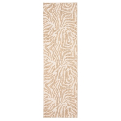 ALFRESCO DECOR Zendaya Taupe Polypropylene Rug 2'6" X 12'0