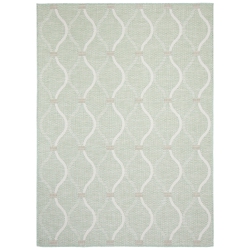 ALFRESCO DECOR Veranda Diamond Polypropylene Rug 6'7" X 9'6" In Blue