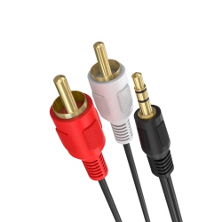 CMPLE - 3.5Amm Male Stereo to 2 Male Rca Audio Adapter Cable - 25 Feet