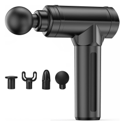 TOYTEXX Massage Gun, Deep Tissue Muscle Massager With 5 Adjustable Speeds, 4 Massage Heads for Back Pain, Shoulder, Neck, Muscle Recovery