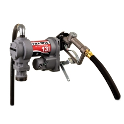 FILL-RITE Sd1202H 1/4 Horsepower 13 Gpm 12 Volt Dc Motor Fuel Transfer Hand Pump \w Hose, Manual Nozzle, 2 Inch Threaded Base, And Built In Strainer