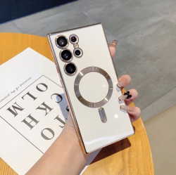 CC Topsave Soft Clear Case for Samsung Galaxy S25 Ultra 6.9-Inch, Camera Lens Full Protection, With Magsafe, Shockproof Electroplated Tpu Cover