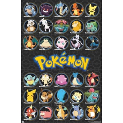 TRENDS International Pokémon - All Time Favorites Wall Poster, Unframed Version, 22.375" X 34