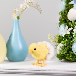 NORTHLIGHT Hatching Egg Baby Spring Chick Easter Figurine - 4.5