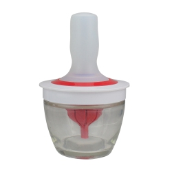 AVON 6" And White Silicone Basting Brush And Bowl Set In Red