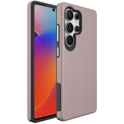 CSMART [Cs] Slim Fitted Hybrid Hard PC Shell Shockproof Case Cover for Samsung Galaxy S25 Ultra, Rose In Gold