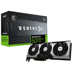 MSI GeForce RTX 5070 Ti Ventus 3X OC 16GB GDDR7 Video Card
