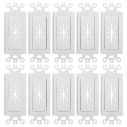 CMPLE - 10 Pack Flexible Adapter Insert for Decorator Wall Plate 1-Gang Wall Plate \w Flexible Opening Pass Through Single Gang Wall Plate For
