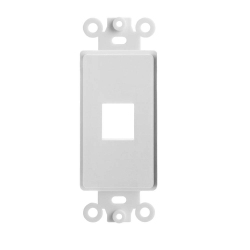 CMPLE - 10 Pack 1 Port Decorator Wall Plate Insert, 1-Gang Keystone Wall Plate, Standard Keystone Jack Single Gang Wall Plate - In White