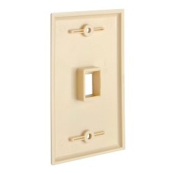 CMPLE - 1 Port Keystone Wall Plate 1 Gang Wall Plate With Standard Size Ethernet Wall Plate Keystone Jack Insert Wall Plates - In Ivory