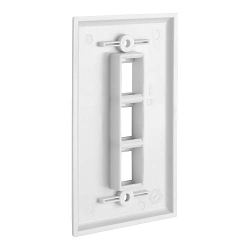 CMPLE - 3 Port Keystone Wall Plate 1 Gang Wall Plate \w Standard Size Ethernet Wall Plate Keystone Wall Plate Compatible \w Keystone Jack, HDMI