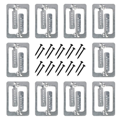 CMPLE - Drywall Bracket Single-Gang Standard Wall Plate - Includes Drywall Screws – Metal (10Pack)