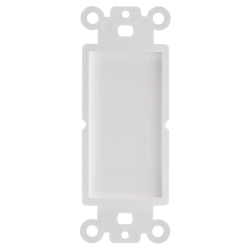 CMPLE - Blank Insert for Decorator Wall Plate, 1 Gang Blank Adapter Insert Polycarbonate Thermoplastic Single Gang Wall Plate- In White
