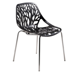 LEISUREMOD Modern Asbury Dining Chair With Chrome Legs – Stylish And Durable for Dining Rooms, Kitchens, And Offices