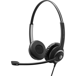 EPOS Impact Sc 268 Headset - Stereo - Easy Disconnect - Wired - On-Ear - Binaural - Ear-Cup - Noise Cancelling, Condenser Microphone - Earphone