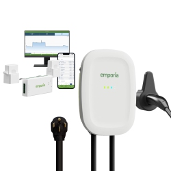 EMPORIA Energy 40A Wi-Fi Level 2 Nema 14-50 Nacs (Tesla) Ev Charger With Load Management In White
