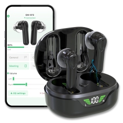 MEDCA Premium Digital Hearing Aids for Seniors And Adults W/noise Reduction, Lightweight In-Ear Bluetooth Hearing Amplifiers, Smart App Control